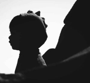 silhouette of child