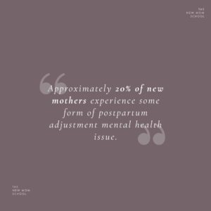 Approximately 20% of new mothers experience some form of postpartum adjustment mental health issue. 
