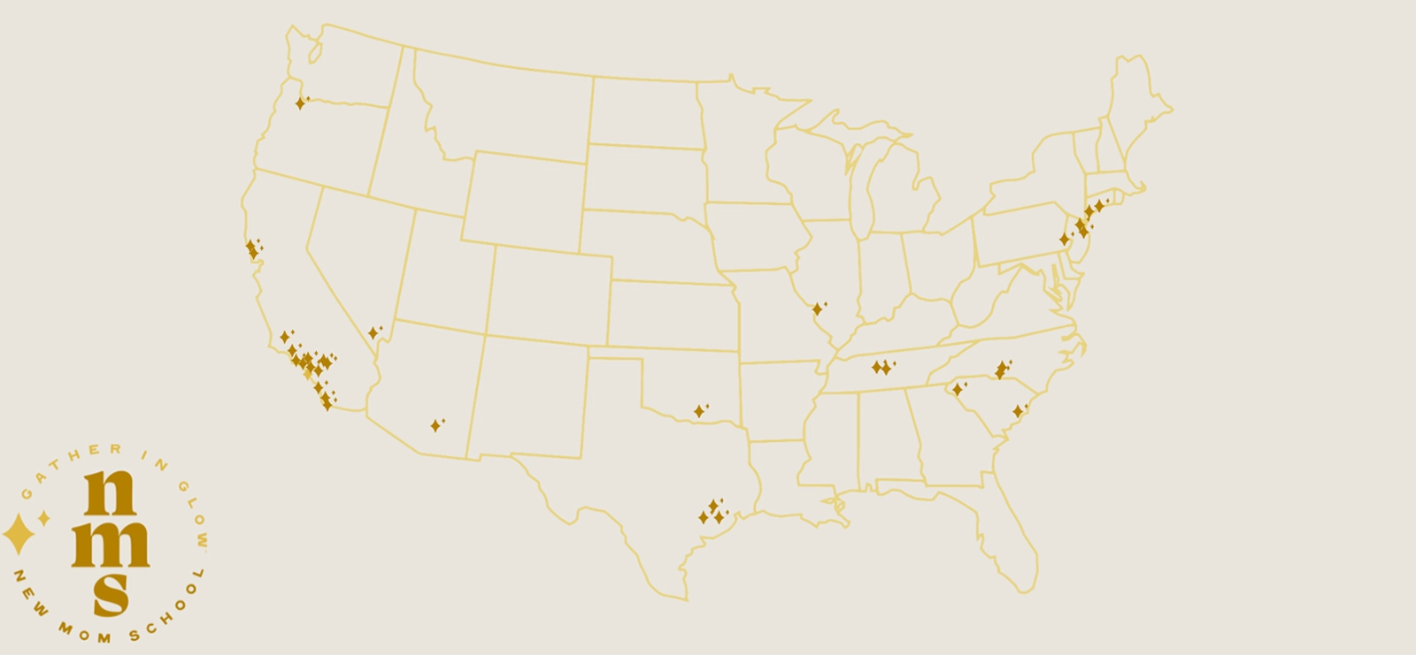 New Mom School Map New Mom School's locations.