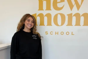 Gabrielle Aroz, MS, LMFT and Parent Coach at New Mom School, supporting parents in understanding child behavior and creating calm, connected homes.