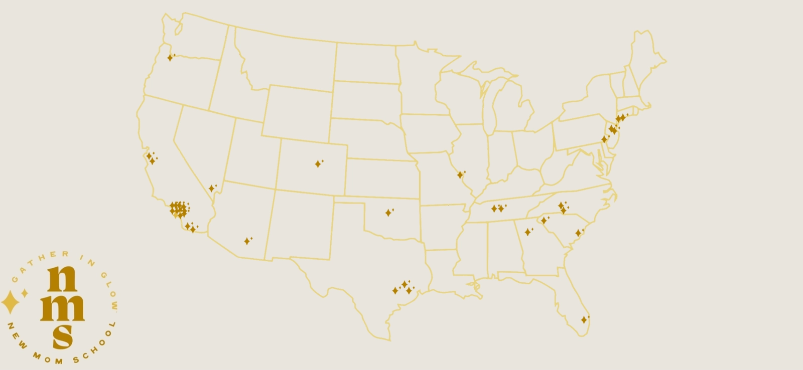 New Mom School's locations.