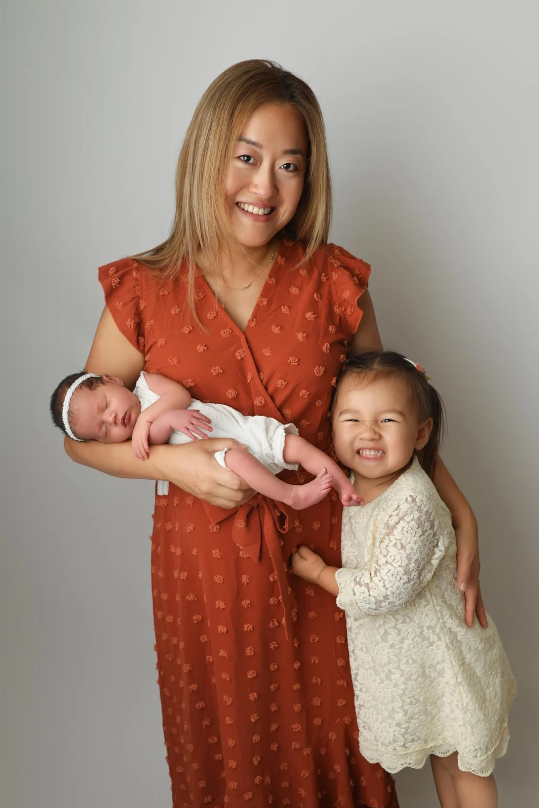 Vivian Potter with her children.