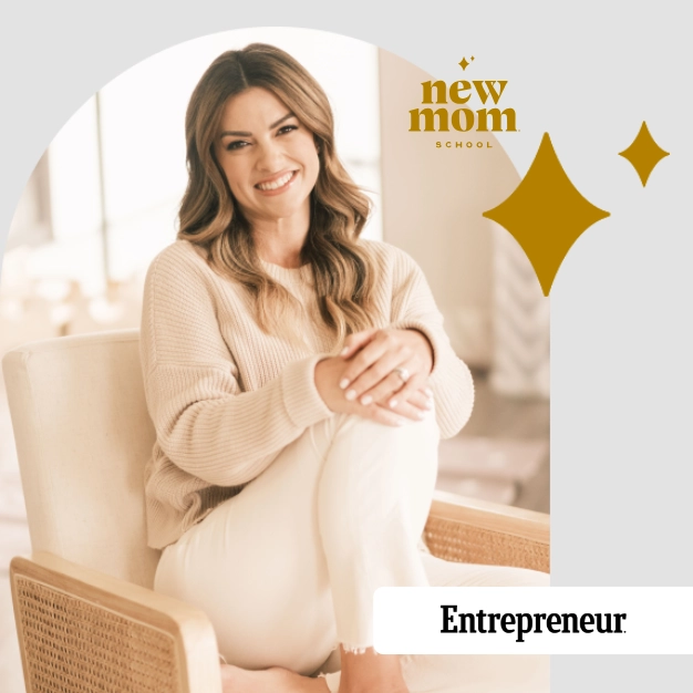Alexandra Spitz founder of New Mom School featured as an entrepreneur.