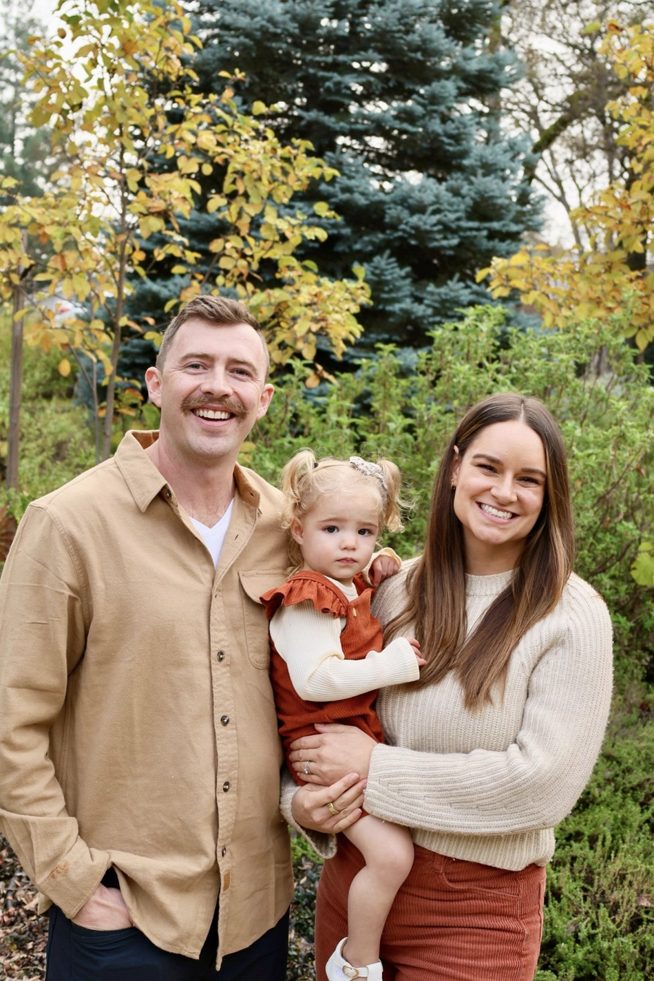 Kathryn Ost, owner of New Mom School Washington Park, with her husband and daughter in Colorado.