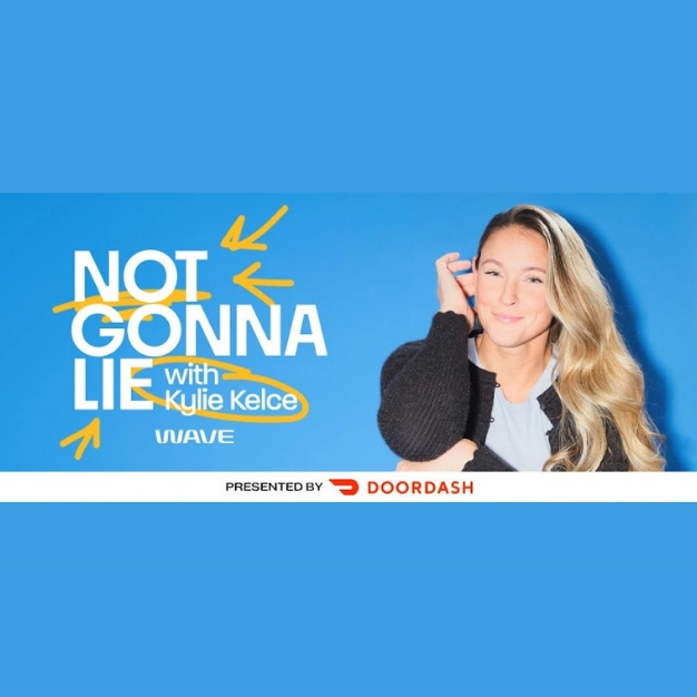 Not Gonna Lie with Kylie Kelce podcast feature for New Mom School.